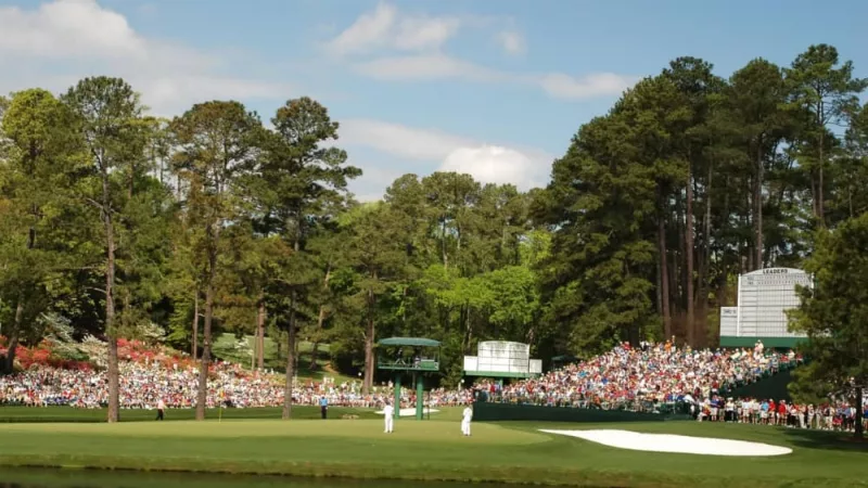 Masters Green at Augusta National Golf Club^ home to the annual Masters PGA golf tournament in Augusta^ GA