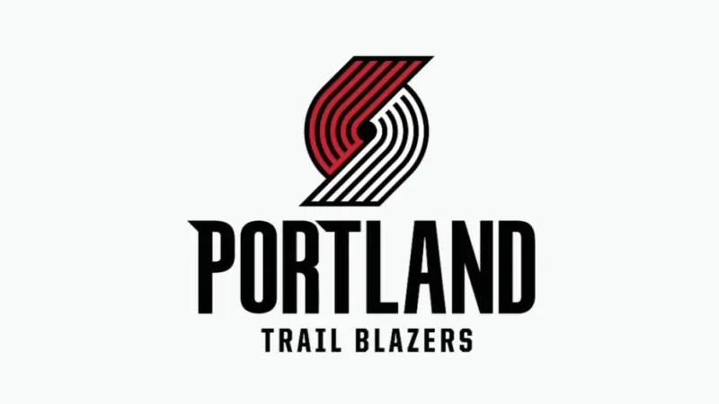 Portland Trail Blazers^ Popular editorial vector logo is printed on white paper.