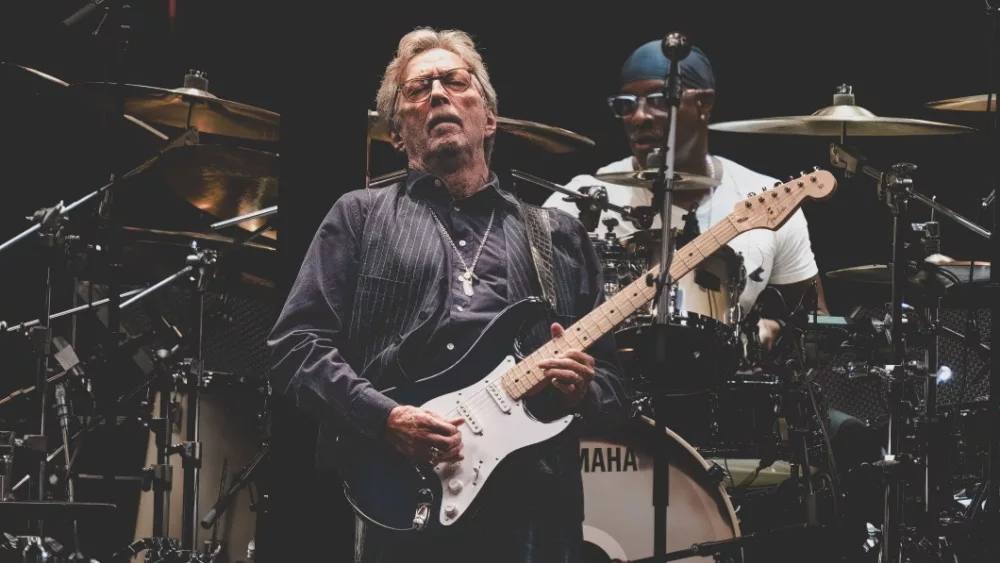 Eric Clapton performs with special guest Jimmie Vaughan at the Little Caesar's Arena. Detroit^ Michigan -USA- September 10^ 2022