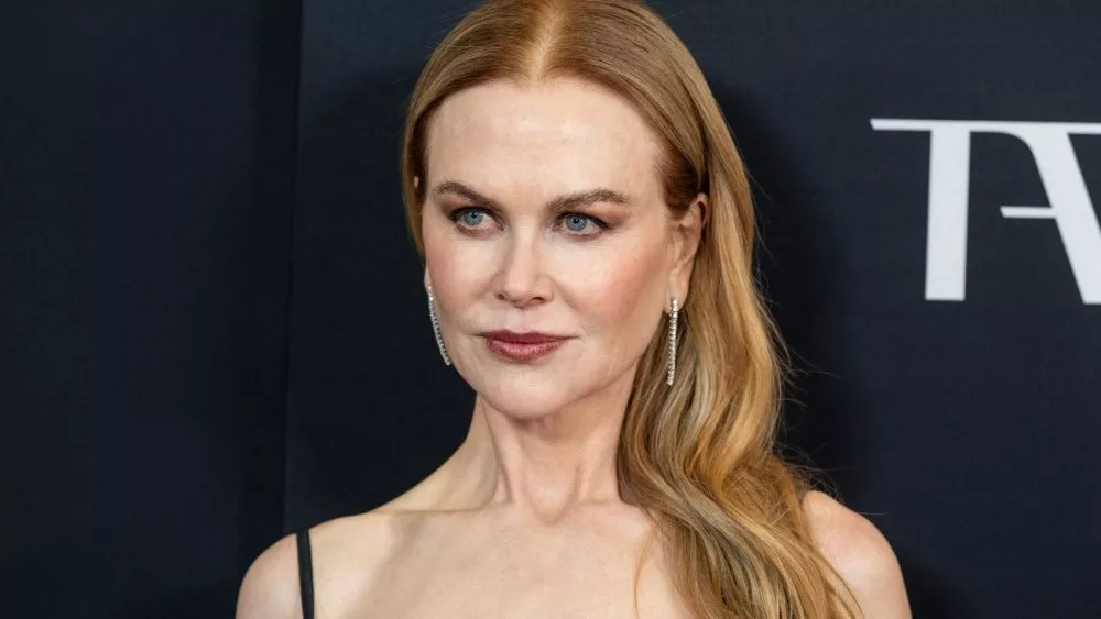 Nicole Kidman wearing dress by Versace attends Amazon Prime MGM Studios 'Expats' premiere at The Museum of Modern Art in New York on January 21^ 2024