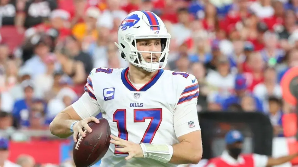 QB Josh Allen during an NFL game at Raymond James Stadium. Dec 12^ 2021; Tampa^ FL USA