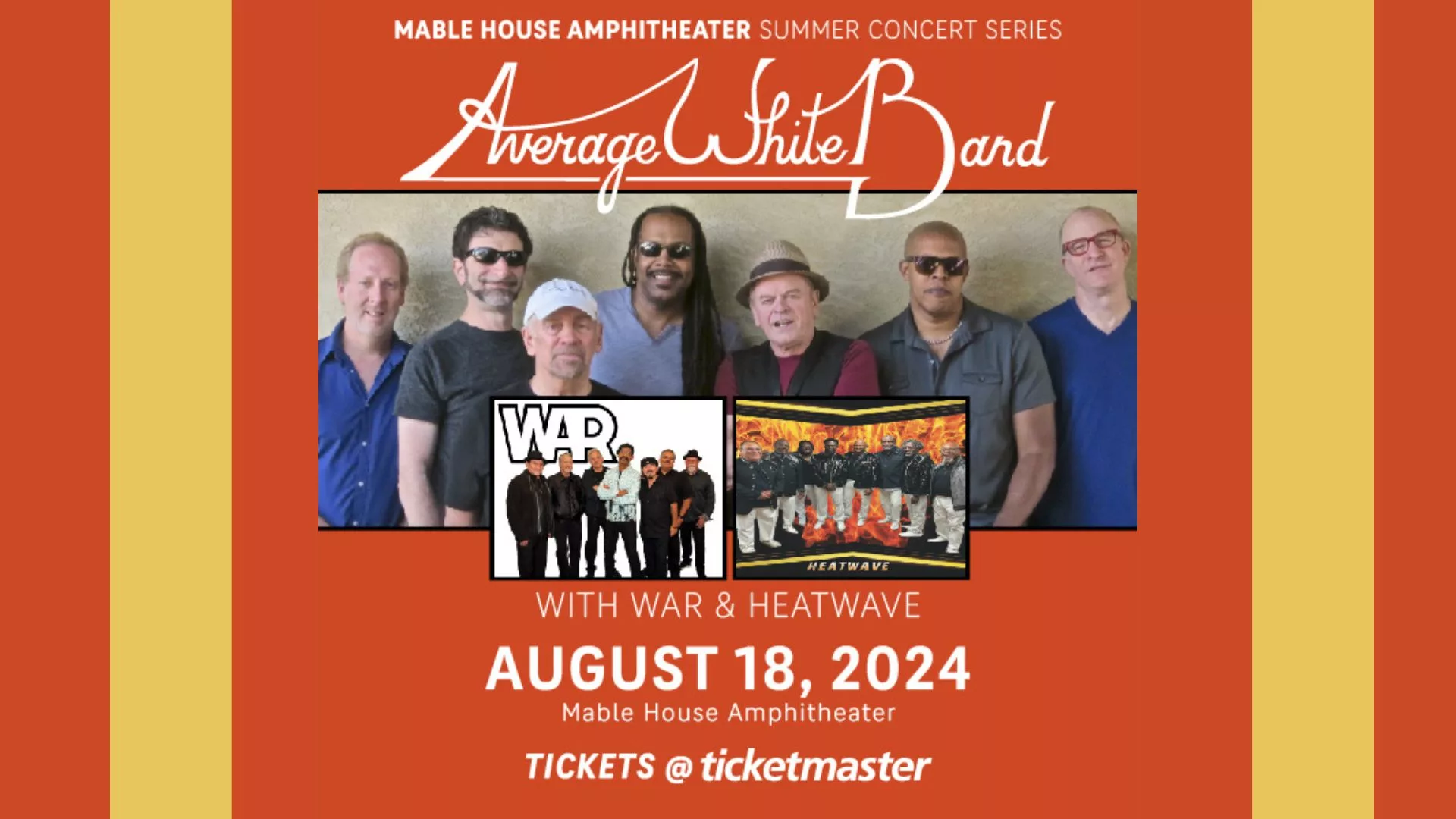 Farewell Tour Average White Band with WAR + Heatwave WJZA Smooth