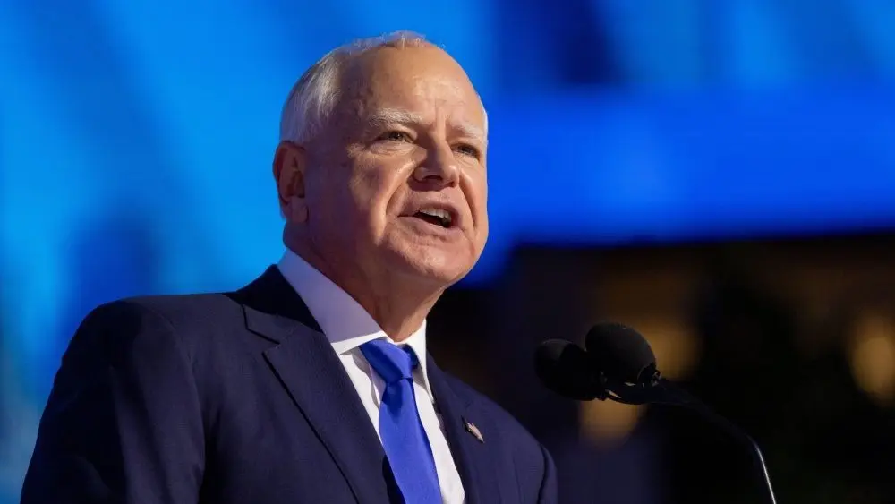 shutterstock_2538652971-114869 Minnesota Governor Tim Walz at the Democratic National Convention. Chicago^ Illinois- August 21^ 2024