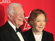 Former U.S. President Jimmy Carter^ Rosalynn Carter at the MusiCares 2015 Person Of The Year Gala at a Los Angeles Convention Center on February 6^ 2015 in Los Angeles^ CA