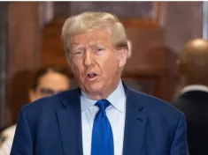 Former President Donald Trump at civil fraud trial at New York State Court on October 25^ 2023