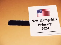 United states political New Hampshire state election vote (concept).