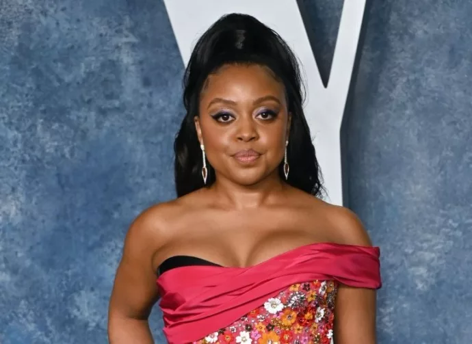Quinta Brunson at the 2023 Vanity Fair Oscar Party at the Wallis Annenberg Center. BEVERLY HILLS^ CA. March 12^ 2023: