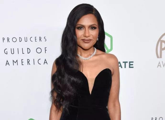 Mindy Kaling arrives for Producers Guild Awards on February 25^ 2023 in Beverly Hills^ CA