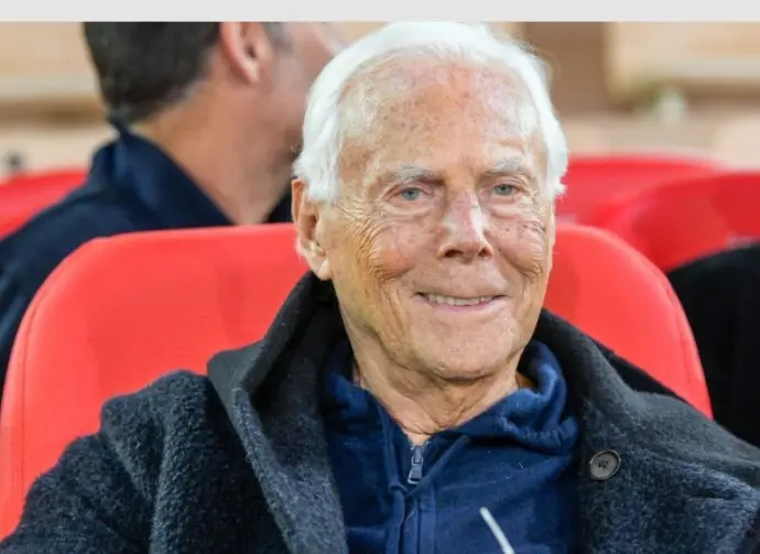 Giorgio Armani is seen during the Basketball Euroleague match between AS Monaco and EA7 Emporio Armani Olimpia Milan in Salle Gaston Medecin in Monaco. 20-03-2024