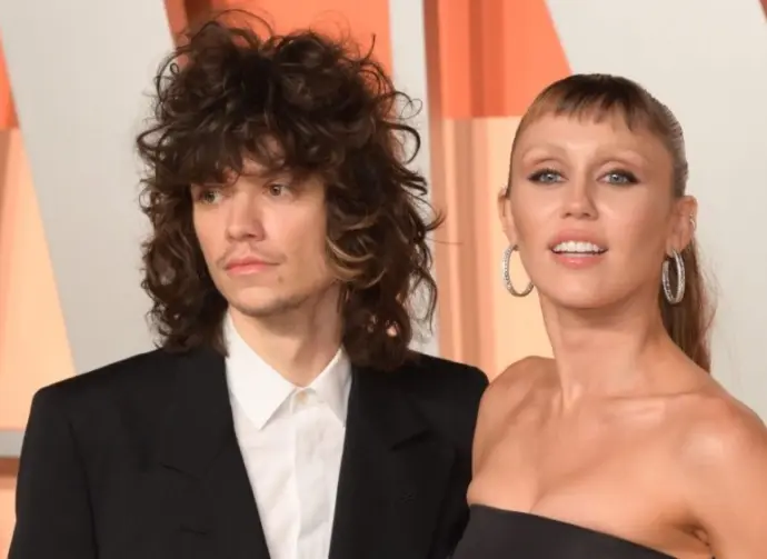 Miley Cyrus and Maxx Morando at the Vanity Fair Party. Los Angeles^ CA. 02MAR2025