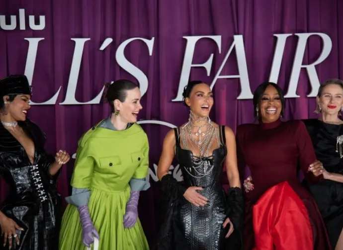 Teyana Taylor^ Sarah Paulson^ Kim Kardashian^ Niecy Nash-Betts and Naomi Watts attend the "All's Fair" London Premiere at Odeon Luxe Leicester Square London^ England^ UK - October 22^ 2025