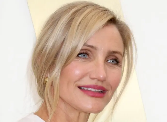 Cameron Diaz at the Apple TV Press Day at the Barker Hanger on February 3^ 2026 in Santa Monica^ CA