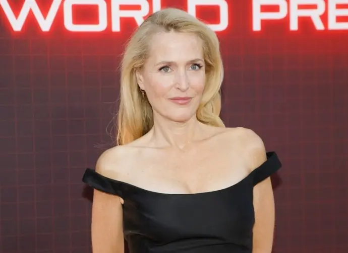 Gillian Anderson at the World Premiere of Tron Ares at the TCL Chinese Theatre IMAX LOS ANGELES - OCTOBER 6^ 2025