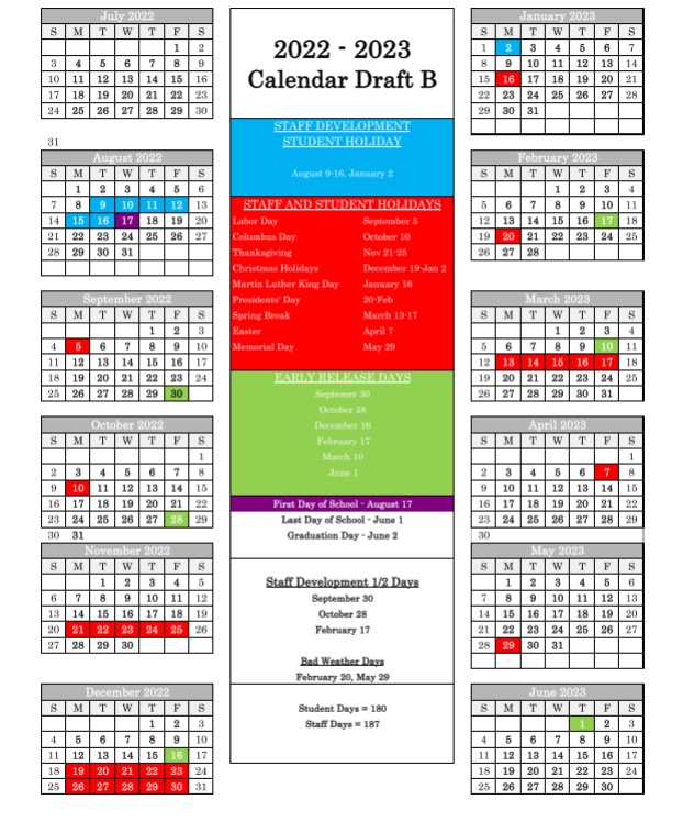 BISD 2023 School Year to Begin August 17 180 Day Calendar Approved