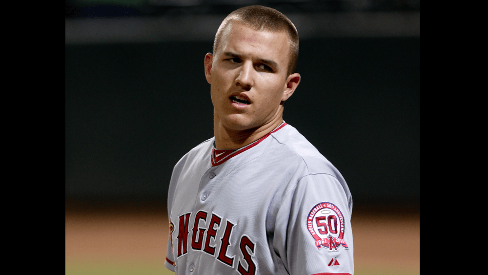 Angels' Trout hit by pitch in win over Texas