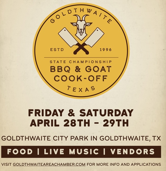 Goldthwaite BBQ & Goat Cookoff April 2829