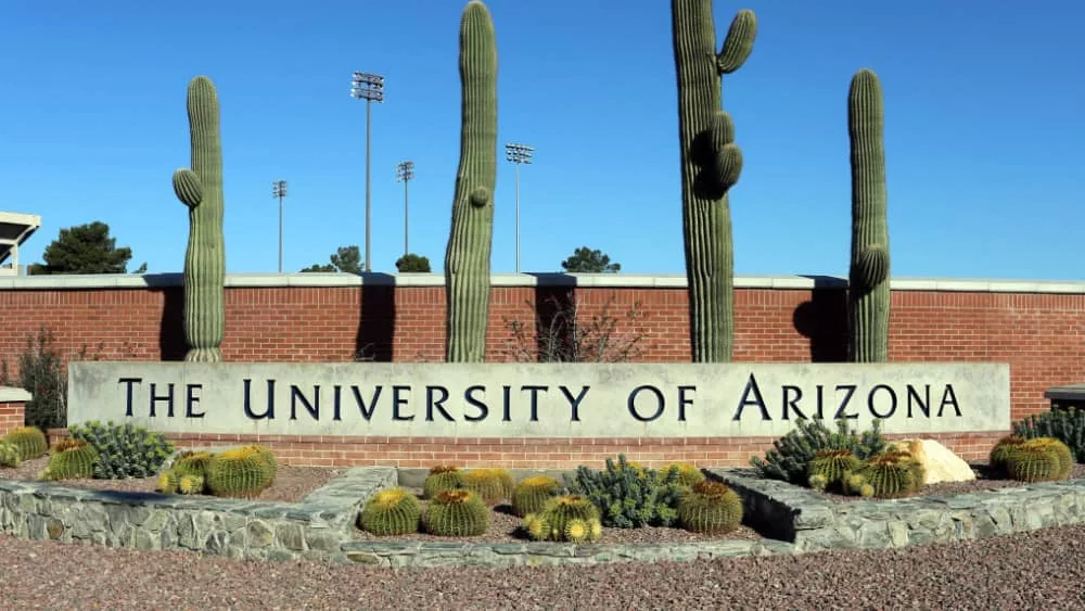 entrance to The University of Arizona located in Tucson^ Arizona