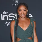 Simone Biles arrives for the In Style Awards on November 15^ 2021 in Los Angeles^ CA. LOS ANGELES - NOV 15
