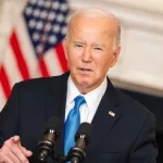 U.S. President Joe Biden addresses the nation about the Senate passing a supplemental for national security.WASHINGTON^ DC^ USA - February 13^ 2024