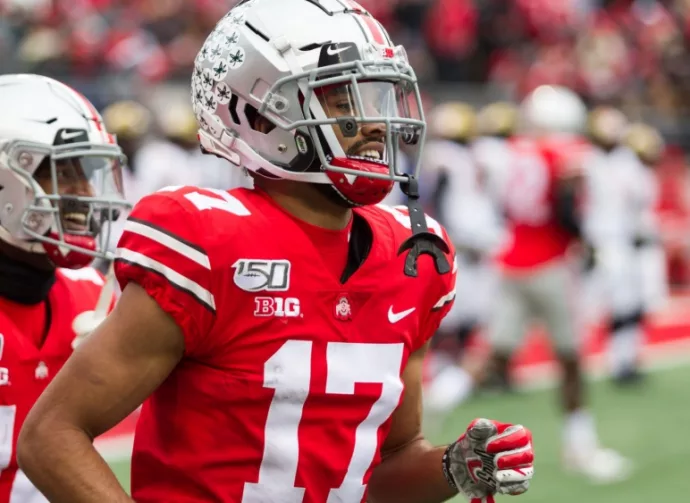 Chris Olave #17 - NCAA Division 1 Football University of Maryland Terrapins Vs. Ohio State Buckeyes on November 11th 2019 at the Ohio State Stadium in Columbus^ Ohio USA