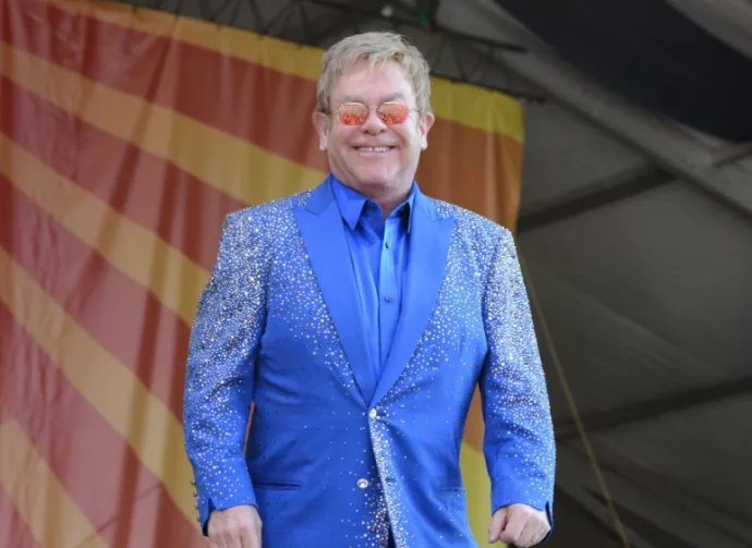 Sir Elton John performs at the 2015 New Orleans Jazz and Heritage Festival. New Orleans^ LA - May 2^ 2015