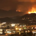 Los Angeles Fire Near the City