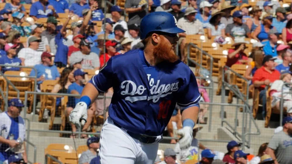 Justin Turner shortstop for the Los Angles Dodgers at Camelback Ranch -Glendale in Phoenix^ AZ USA March 12^2018.