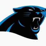 Carolina Panthers editorial vector logo is printed on white paper.