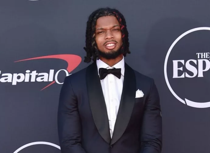 Damar Hamlin arrives for the 2023 ESPY Awards on July 12^ 2023 in Hollywood^ CA