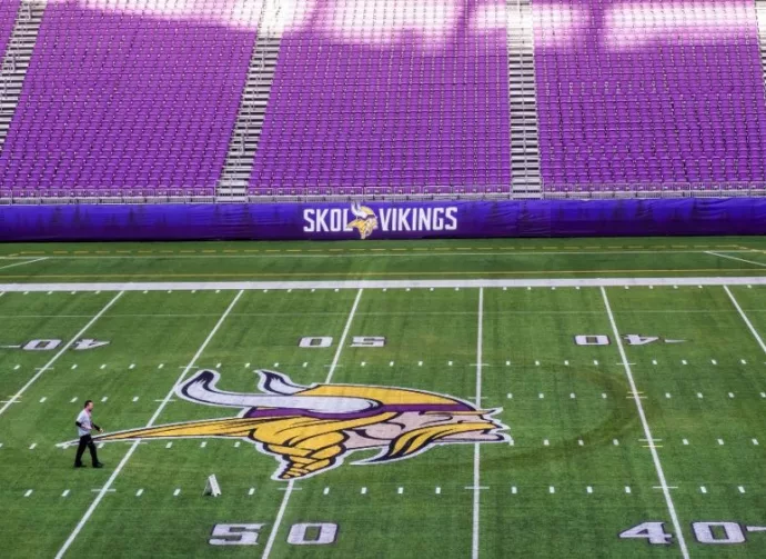 Interior view of U. S. Stadium in Minnesota^ SKOL Vikings MINNEAPOLIS^ MN -November 14 2018