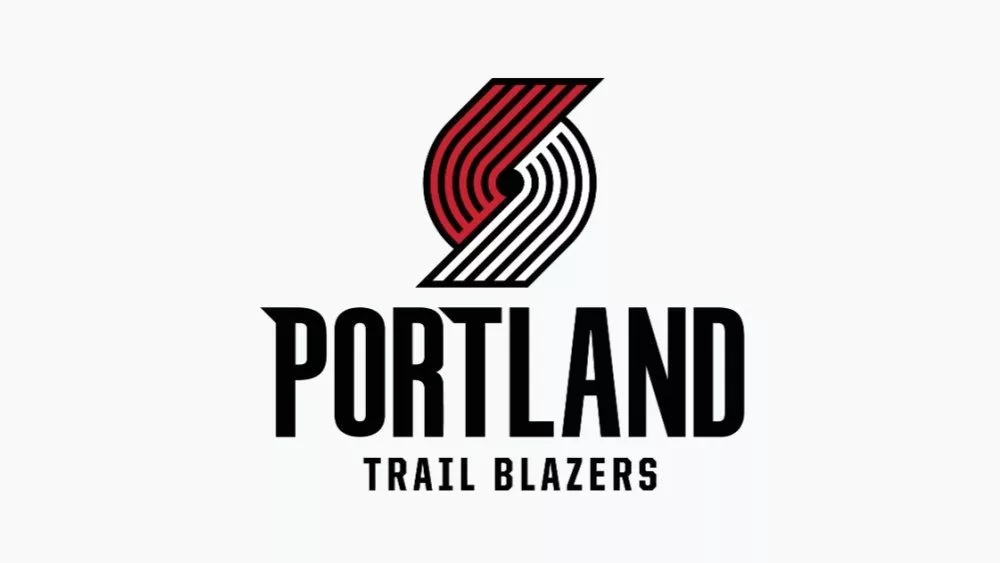 Portland Trail Blazers^ Popular editorial vector logo is printed on white paper.