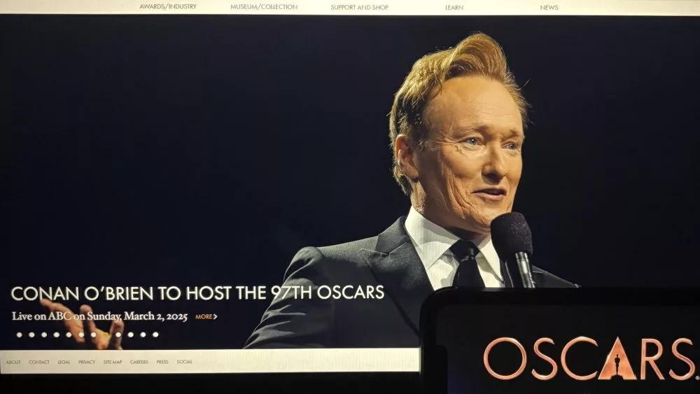 CONAN O'BRIEN PICTURED-- The 97th Academy Awards ceremony^ presented by the Academy of Motion Picture Arts and Sciences (AMPAS)^ will take place on March 2^ 2025^ at the Dolby Theatre. Toronto^ Canada - February 18 2025