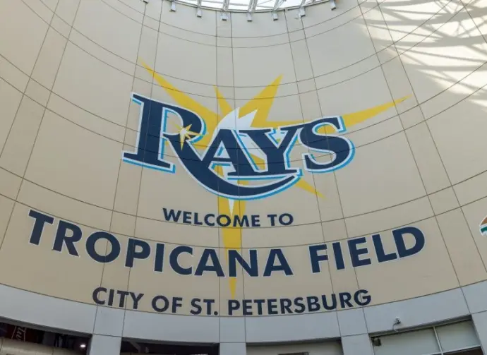 Tropicana Field where the Tampa Bay Rays play baseball. St. Petersburgh^ Florida^ USA-April 27^ 2024