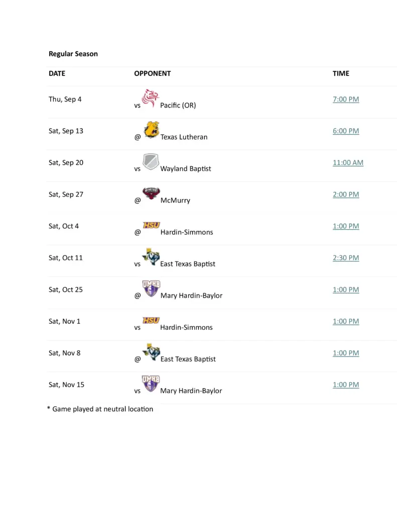 hpu-regular-season-schedule-2025