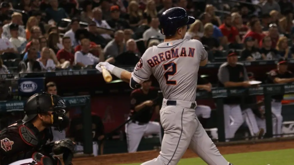 Alex Bregman infielder for the Houston Astros at Chase Field in Phoenix^Arizona USA May 4^2018.