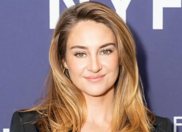 Shailene Woodley wearing dress by Armani attends premiere of biopic Ferrari during closing night of New York Film Festival at Alice Tully Hall in New York on October 13^ 2023