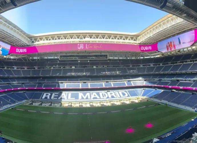 Inside the home of Real Madrid ^ The Santiago Bernabeu Stadium Madrid ^ Spain - Aug 28^ 2025