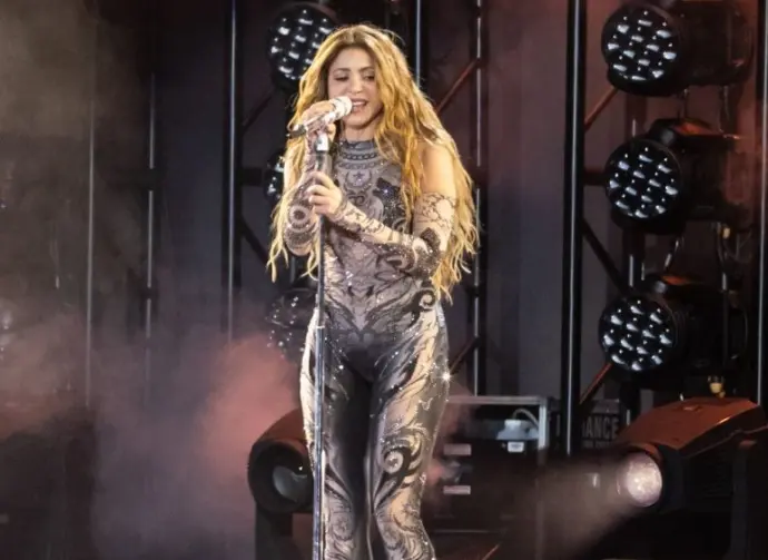 Shakira performs on stage during 2025 Global Citizen Festival at Central Park's Great Lawn in New York^ NY on September 27^ 2025