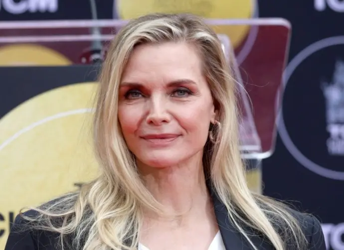 TCM Hosts Handprint And Footprint Ceremony Honoring Michelle Pfeiffer held at the TCL Chinese Theatre IMAX in Hollywood^ USA on April 25^ 2025.
