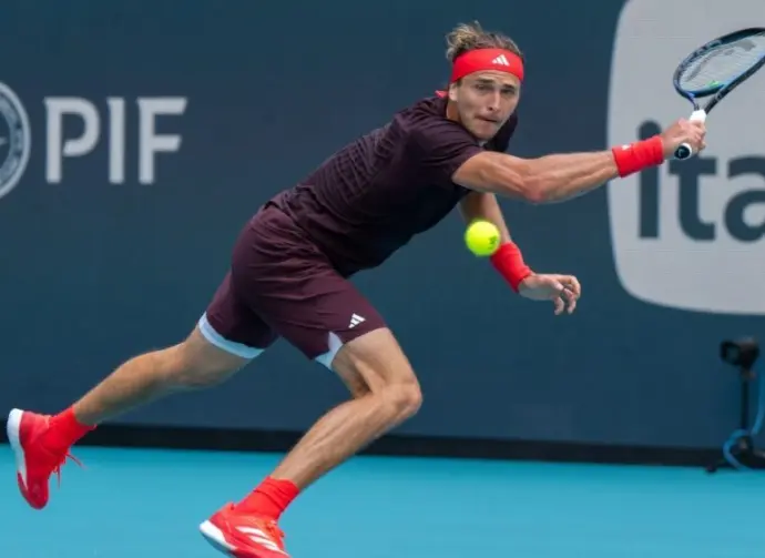 Alexander Zverev at the 2025 Miami Open March 26^ 2025 Miami Gardens^ Florida^ United States
