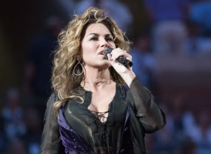 Shania Twain performs during opening ceremony at US Open Championships day 1 at Billie Jean King Tennis center New York^ NY USA - August 28^ 2017