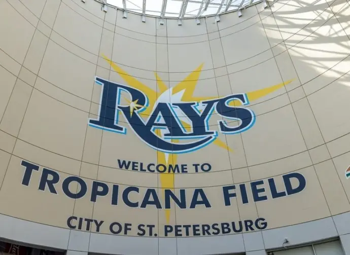 Tropicana Field where the Tampa Bay Rays play baseball St. Petersburgh^ Florida^ USA-April 27^ 2024