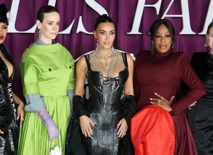 Teyana Taylor^ Sarah Paulson^ Kim Kardashian^ Niecy Nash-Betts and Naomi Watts attend the All's Fair London Premiere at Odeon Luxe Leicester Square. London^ United Kingdom - October 22^ 2025