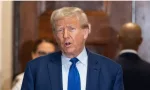 Former President Donald Trump at civil fraud trial at New York State Court on October 25^ 2023