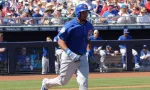 Jeimer Candelario 3rd baseman for the Chicago Cubs at Peoria Sports Complex in Peoria Arizona ^ 2017