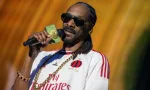 SNOOP DOGG famous singer performs singing on stage famous singer performs on stage singing a well known festival in ITALY