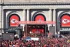 Millions gather to celebrate the 2024 NFL Superbowl Champions^ the Kansas City Chiefs^ in front of Union Station. Kansas City^ Missouri USA 2-14-2024
