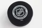 Officiel licensed hockey puck for NHL^ National hockey league. MOTALA^ SWEDEN- 10 MARCH 2021