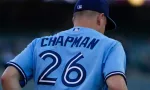 Toronto Blue Jays third baseman Matt Chapman jogs from the dugout during a game against Oakland Athletics at the Oakland Coliseum. July 5^ 2022