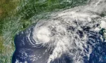 Tropical Storm off Gulf of Mexico. Elements of this image furnished by NASA.